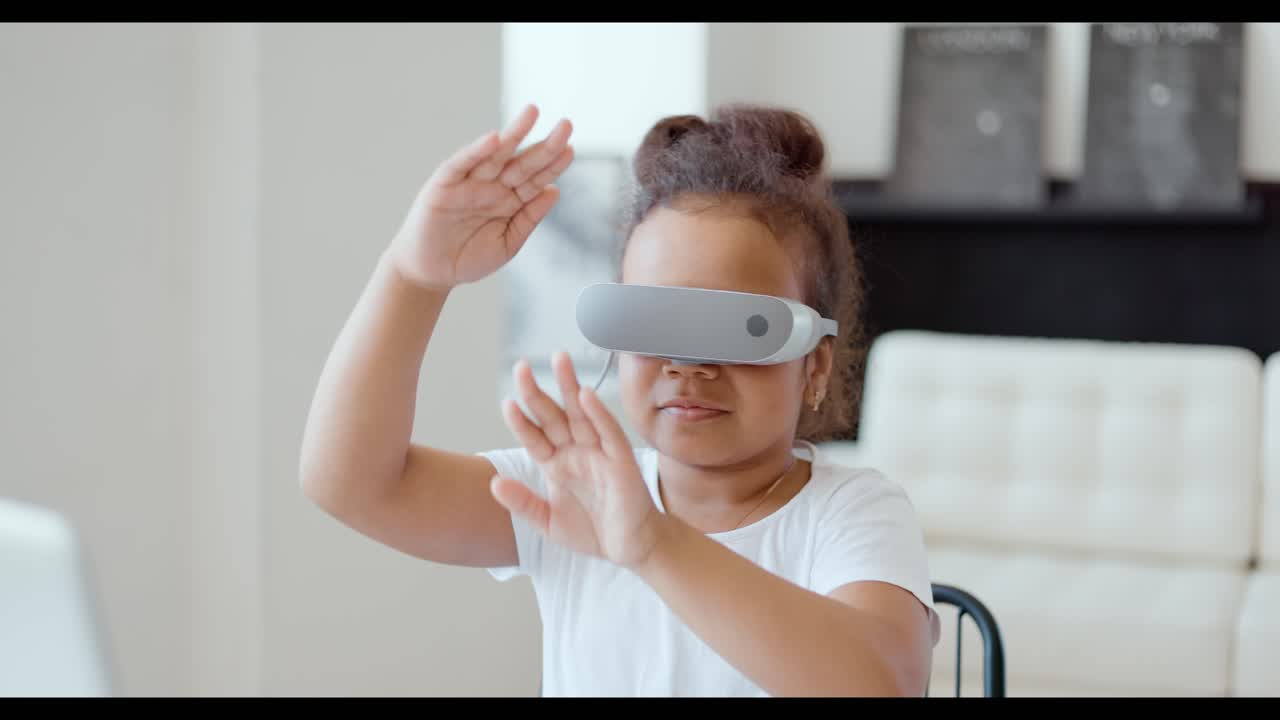 Child Wearing VR Headset