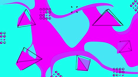 fondo abstracto animado con pirámides en 3d. bucle.