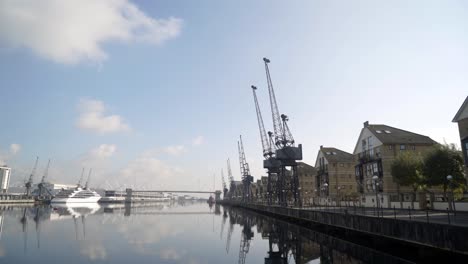 docklands, london harbor scene