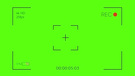 camera viewfinder. camera recording screen with alpha channel in loop mode. tv rec