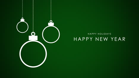 Happy-New-Year-text-with-white-balls-on-green-background