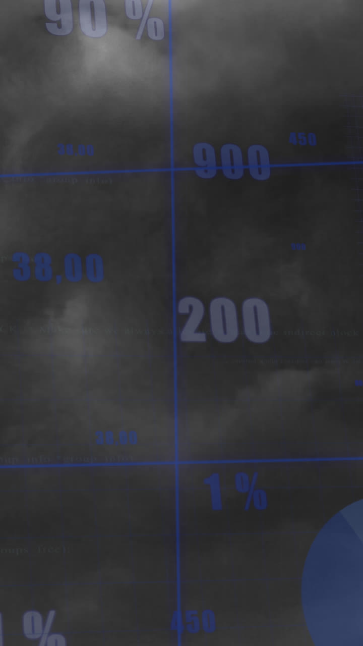 animación del procesamiento de datos a través de nubes