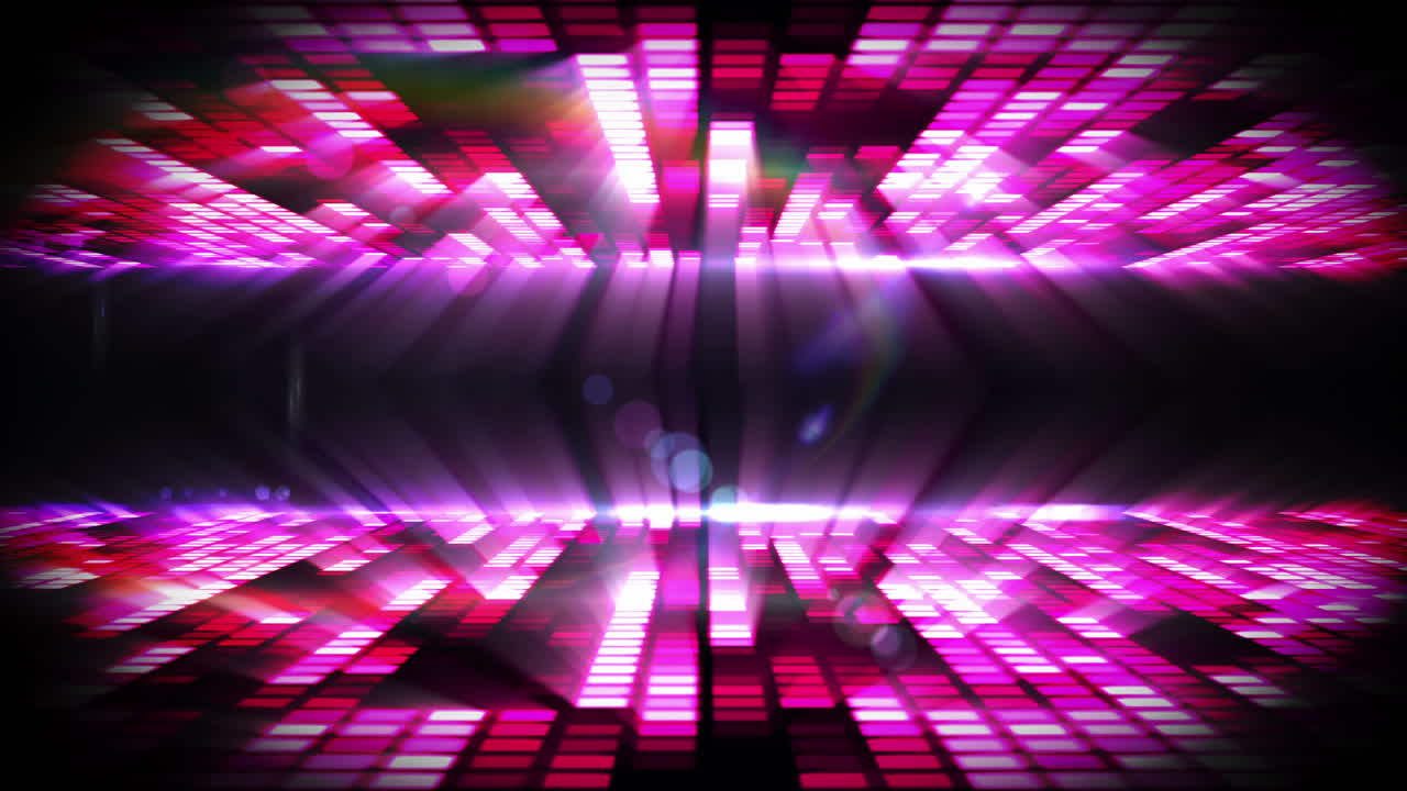 diseño de vida nocturna de mosaico rosa en negro