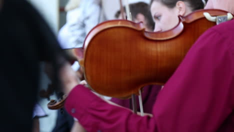 violinists performing