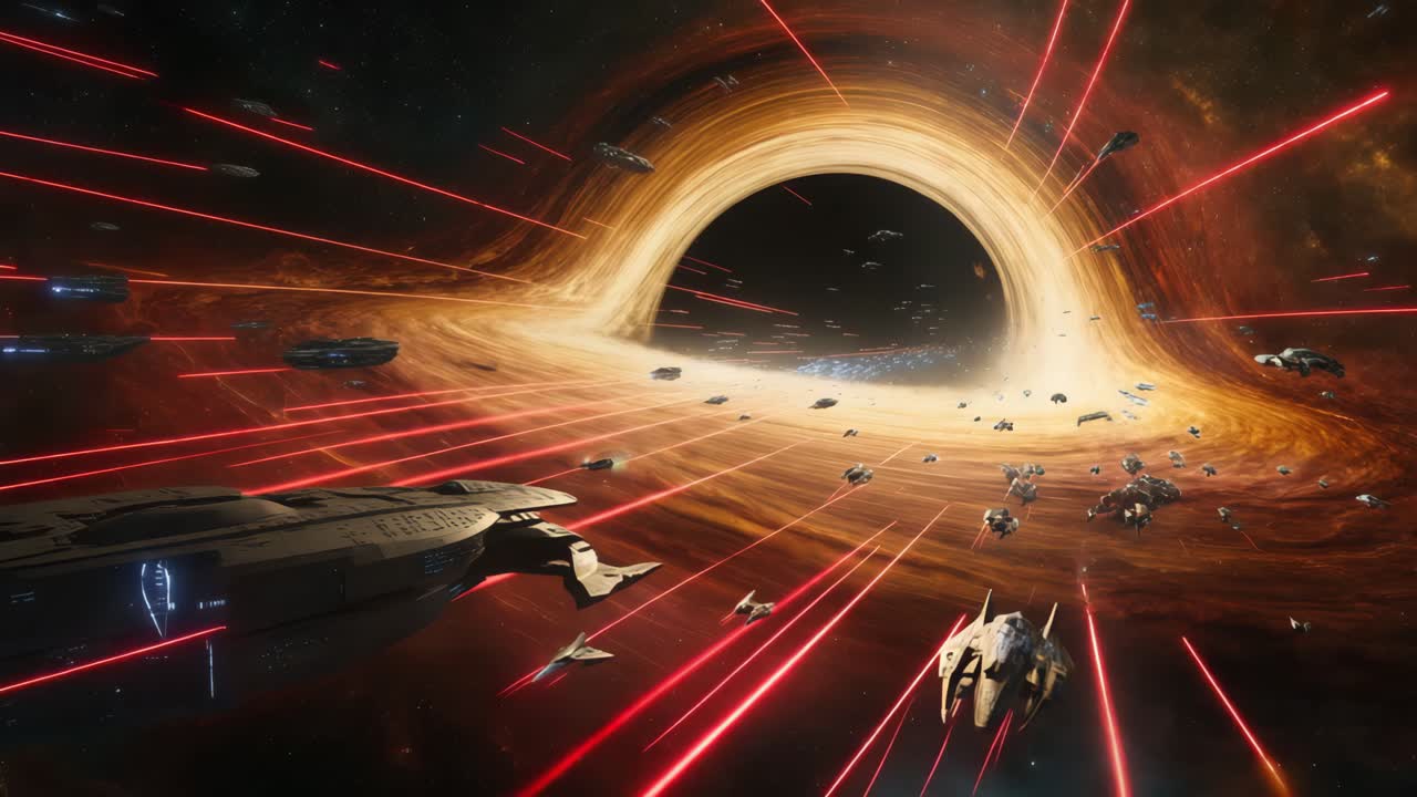 블랙홀 공간 근처의 전투