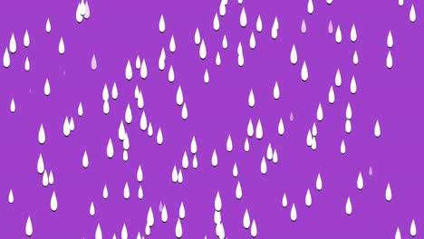 Gráficos-De-Movimiento-De-Animación-De-Gota-De-Agua-De-Lluvia-Sobre-Fondo-Púrpura