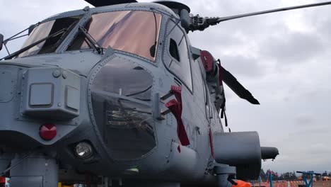 exterior of a ch-148 helicopter with close up of sensors and probes