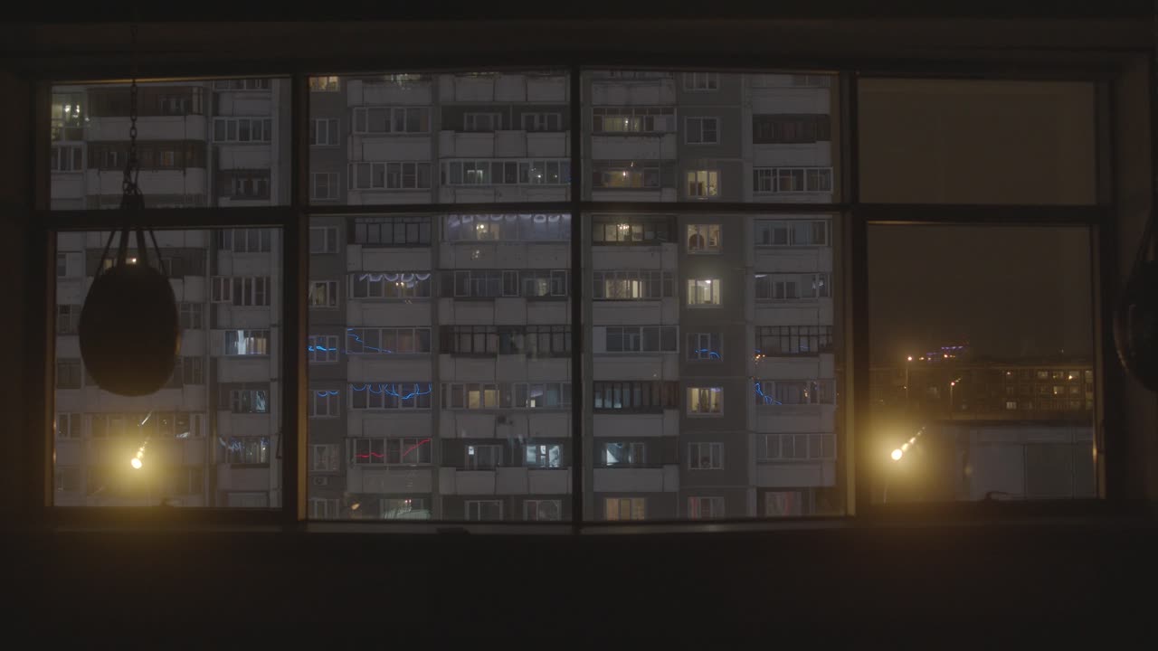 City Night View from an Interior Room