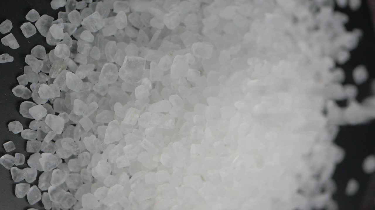 Close-up de cristais de açúcar granulado