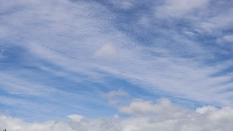 changing cloud patterns and light in the sky