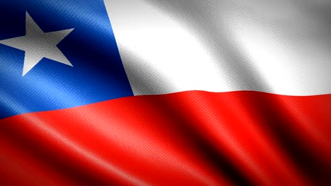 bandera de chile. animación de bucle sin costuras. video de alta definición en 4k