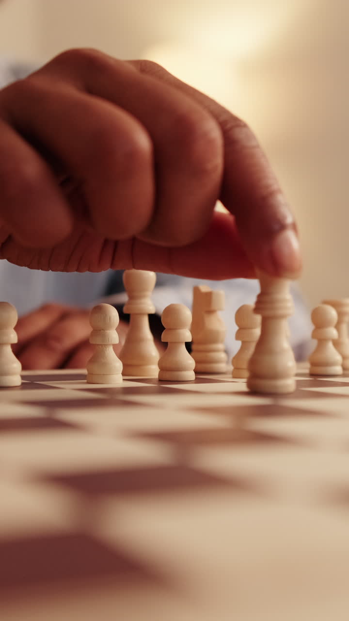 Setting Up White Chess Pieces on a Board