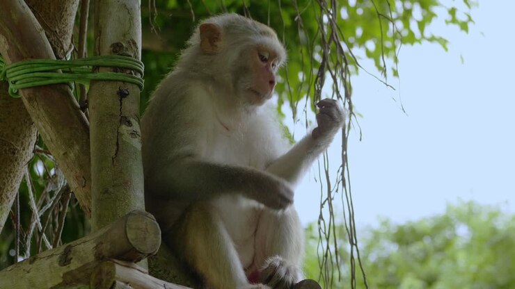 Even monkeys pick their noses when they are bored