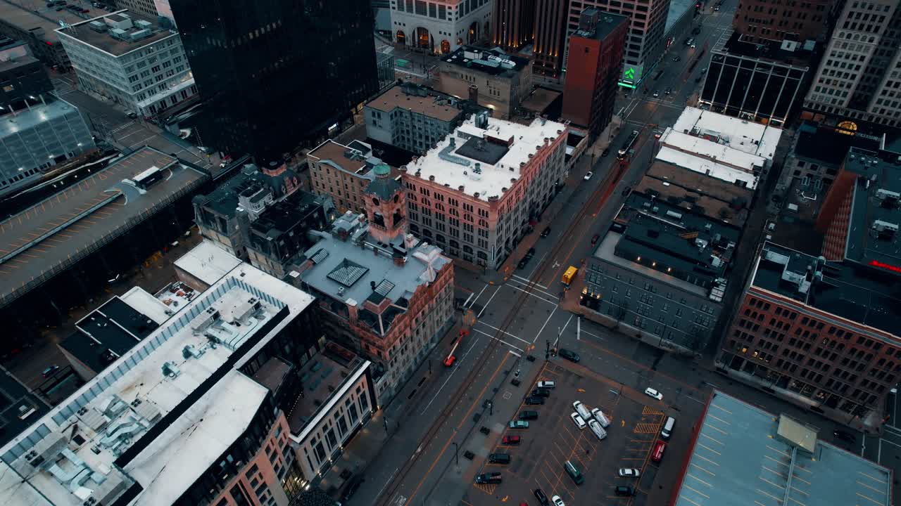 밀워키 지구, 고속도로 근처 주거 지역, 위스콘신, 미국의 오버 헤드 샷