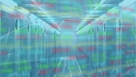animación de estadísticas con procesamiento de datos sobre un vestuario vacío