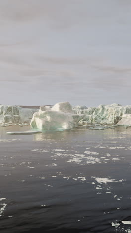 icebergs in a calm ocean