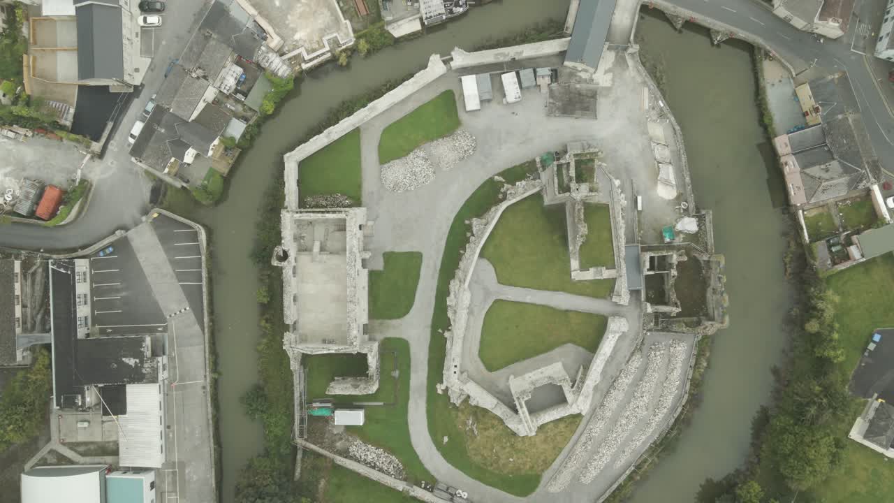 Aerial View of Castle Ruins