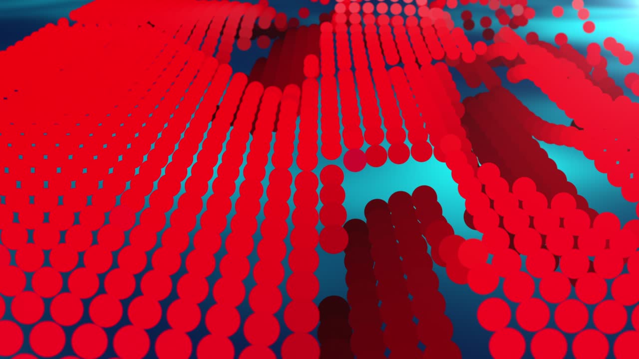 둥근 입자의 애니메이션 다채로운 배경