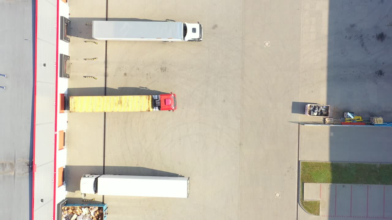 vista aérea del almacén de mercancías