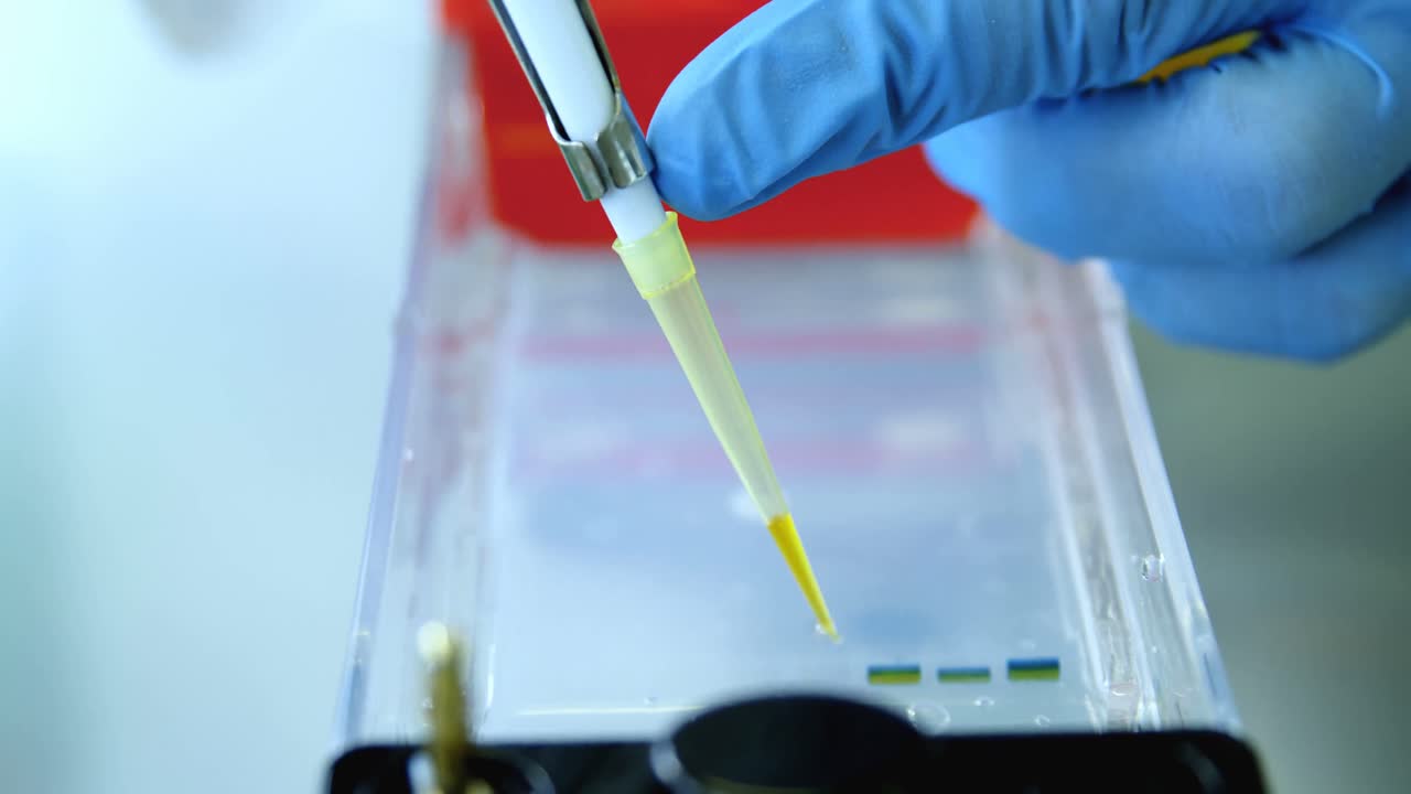 Male scientist experimenting in laboratory 4k