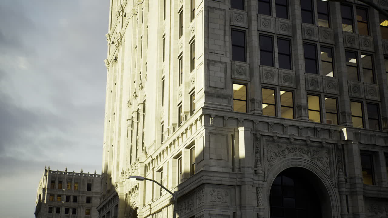 Historic building with intricate architectural details in urban setting