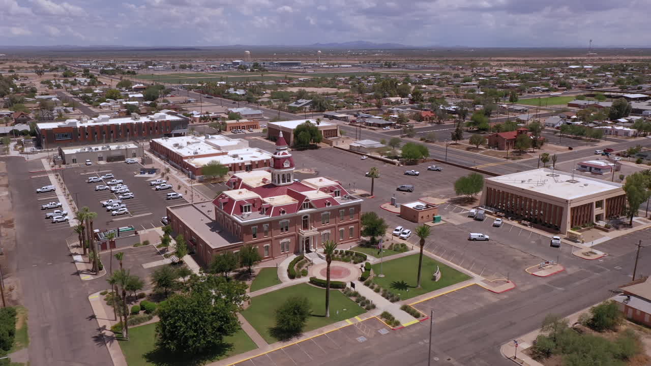el segundo palacio de justicia del condado de pinal, 1891, en florencia, arizona, estados unidos