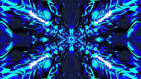 abstract symmetrical neon liquid design