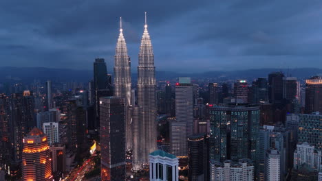 kuala lumpur cityscape at dusk