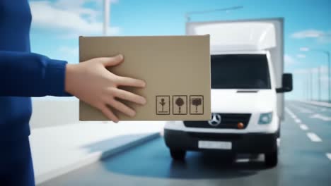 a busy distribution center showcases an advanced package handling system. workers manage operations as boxes move along conveyor belts. the environment is organized and streamlined for efficiency.