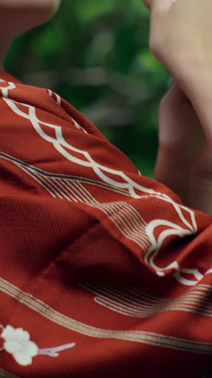 Woman in Traditional Japanese Kimono