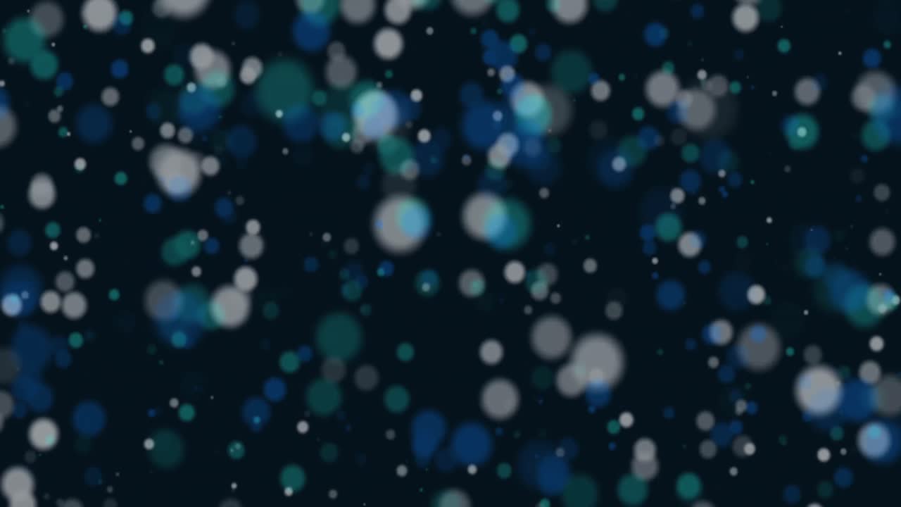 animación de puntos de luz sobre un fondo negro