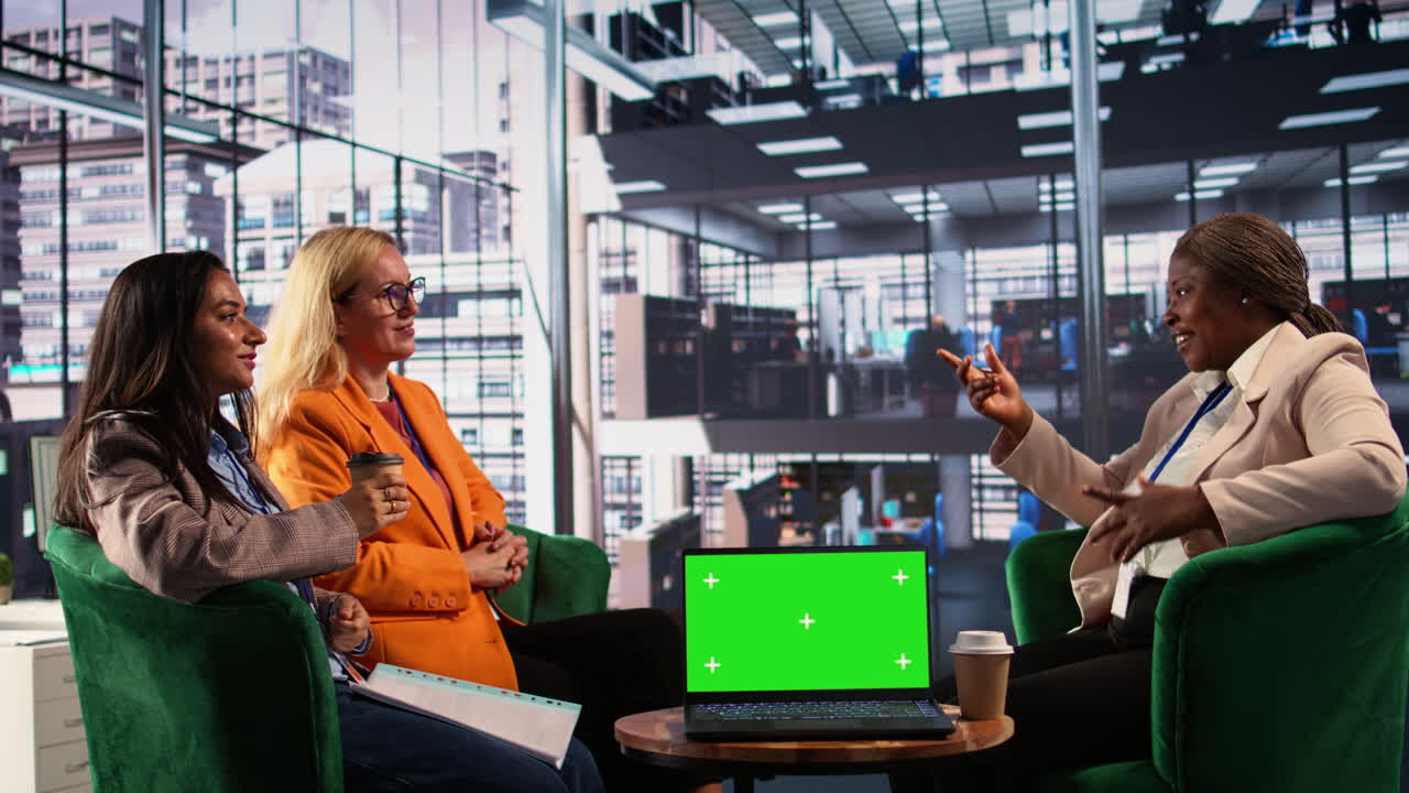 회의에서 사업가