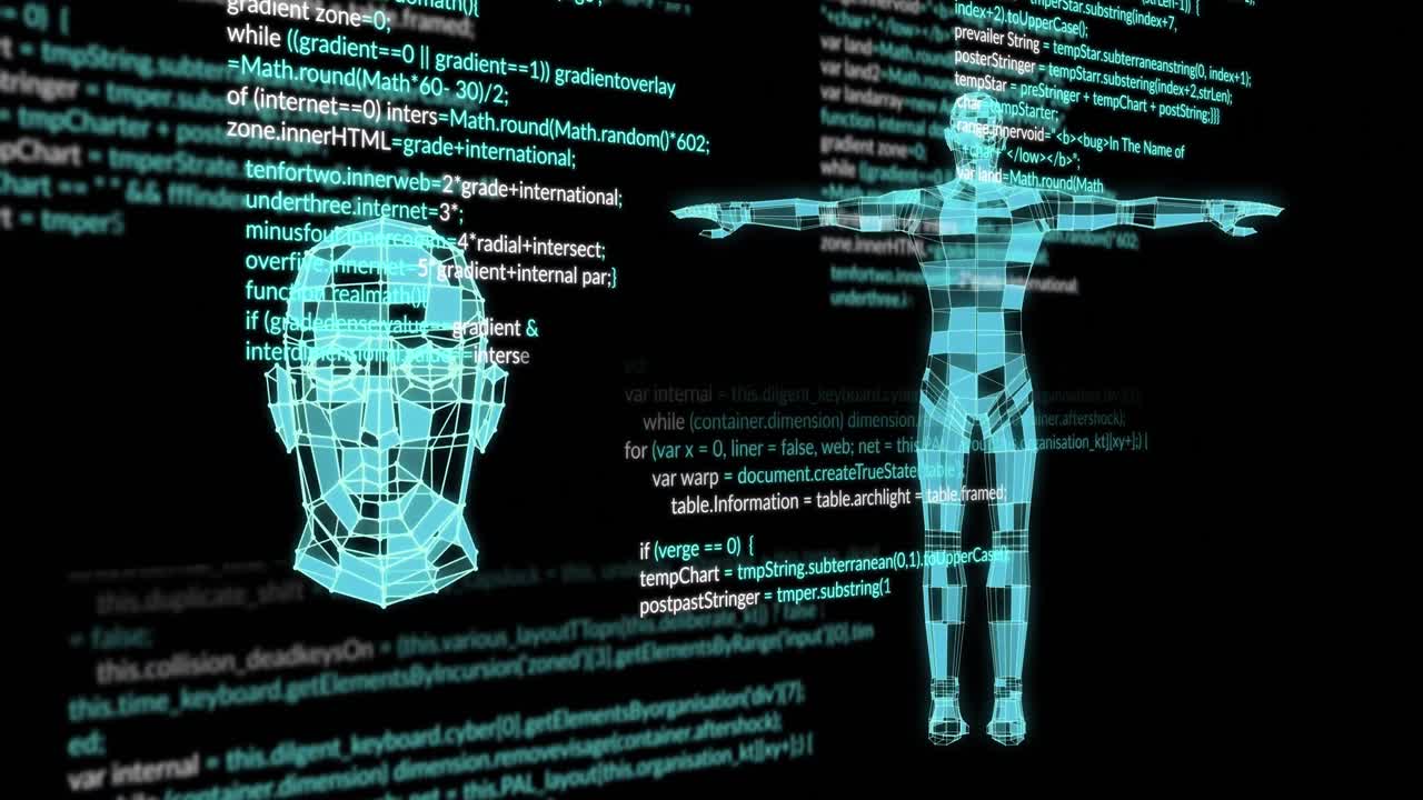 Animation of data processing over human body