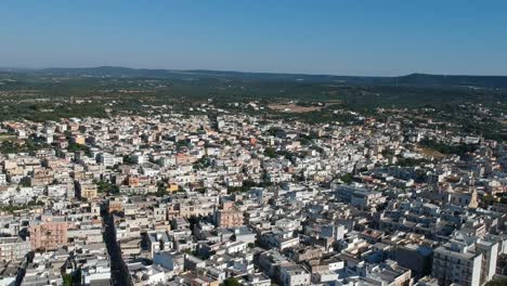 Aerial-view-of-Crispiano-town-in-province-of-Taranto-,-captured-the-moment-of-this-beautiful-small-town