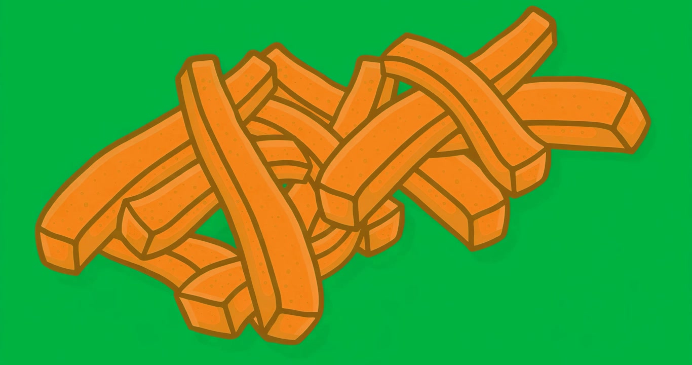 Graphic designers visualizing technology concept with interlocking orange tubes on clear background
