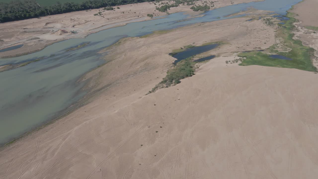 sequía río burdekin en el extremo norte de queensland, australia