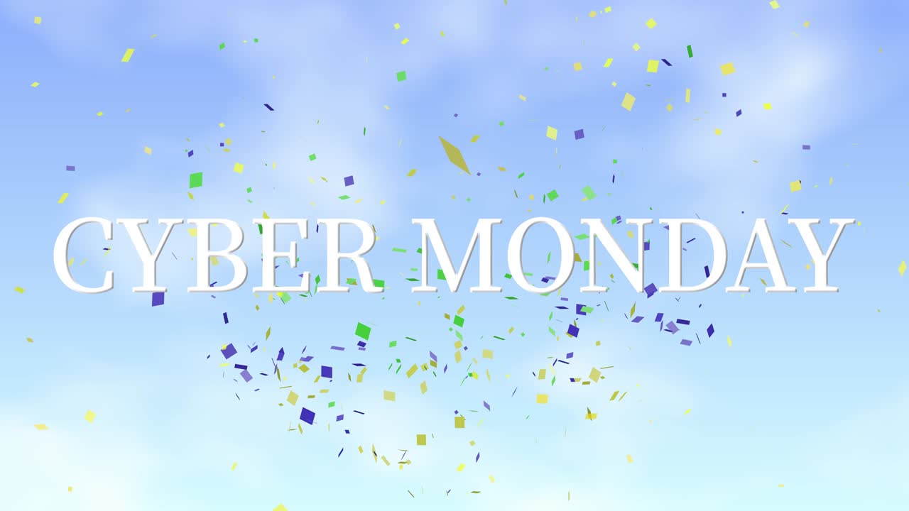 사이버 월요일 판매 이벤트 텍스트 애니메이션 모션 그래픽