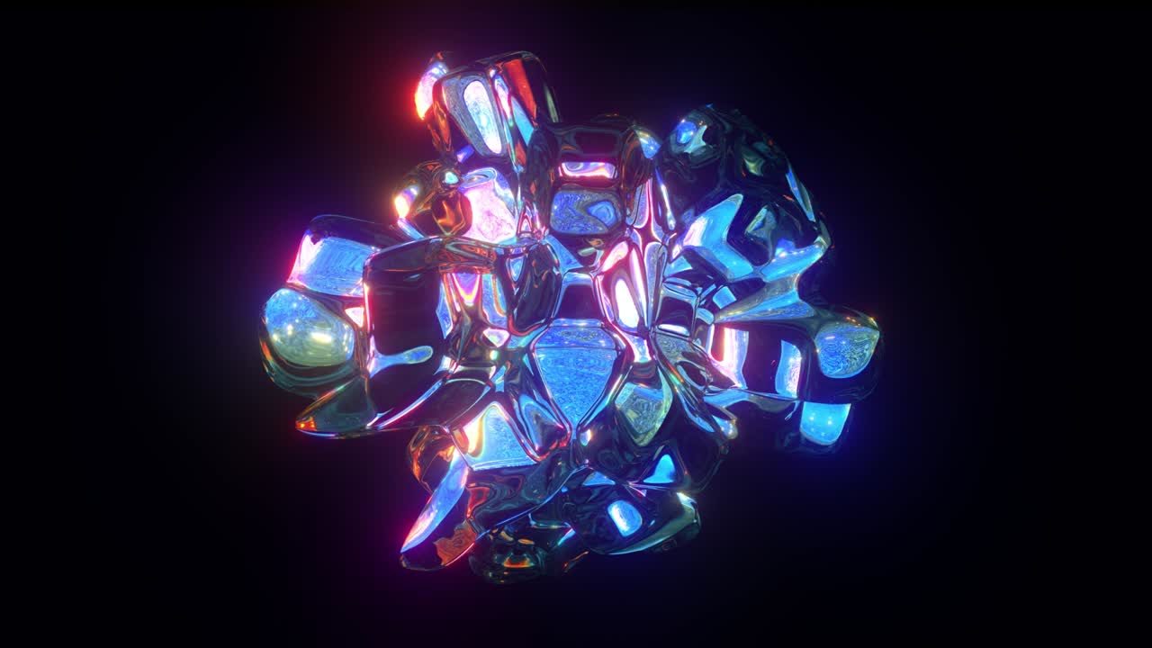 액체 유리 모양 추상 루프 애니메이션