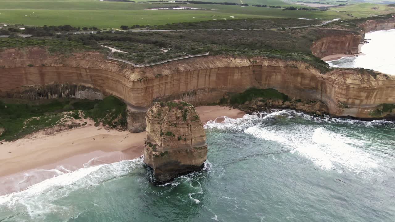 impresionantes imágenes aéreas de 12 apóstoles a lo largo de la costa australiana, las vacaciones de la gran carretera oceánica