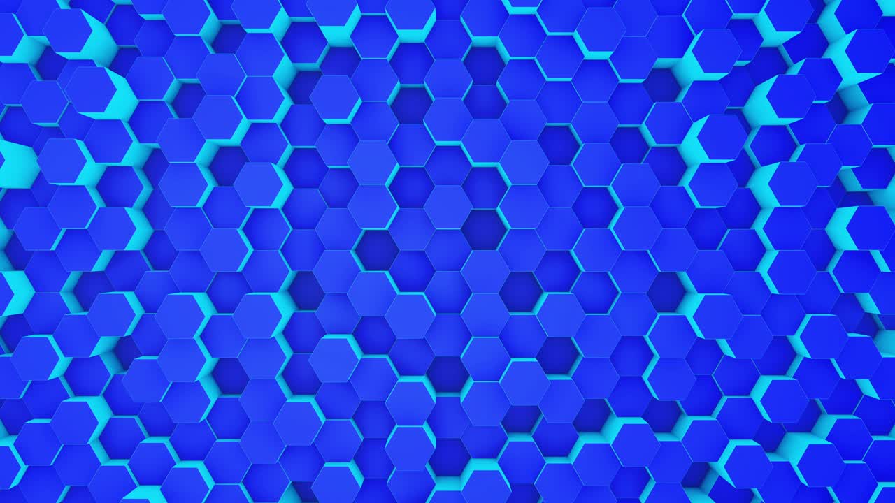 fondo azul hexagonal. concepto de red.