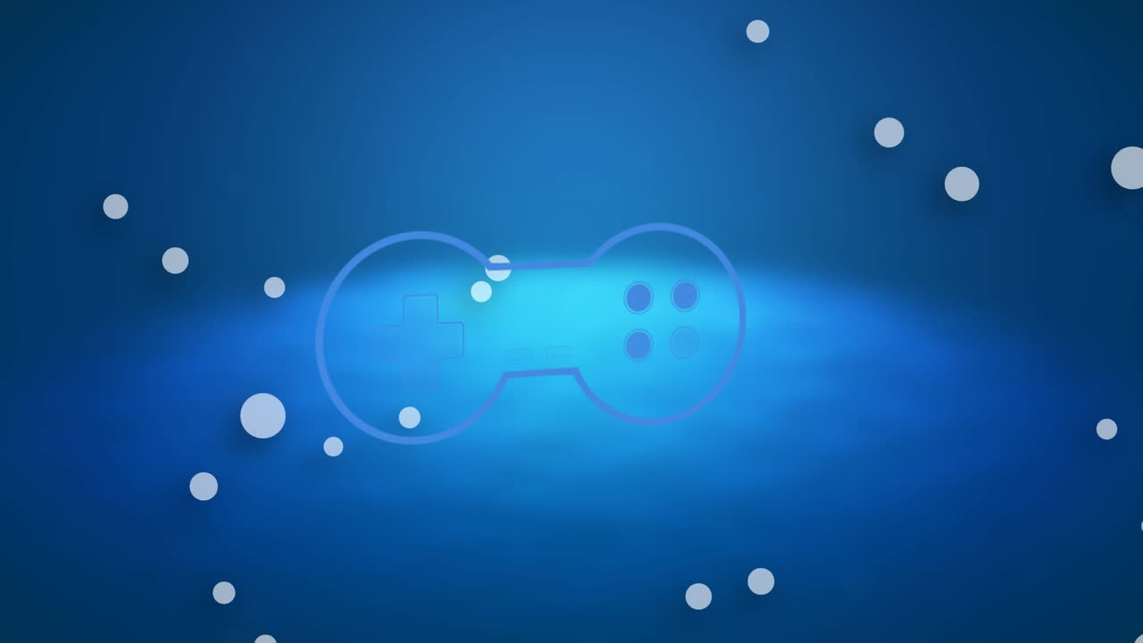 검은 바탕 위의 모양과 반 ⁇ 이는 불빛의 애니메이션