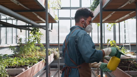 gardener working indoors