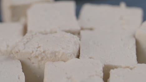 close-up view of blocks of tofu