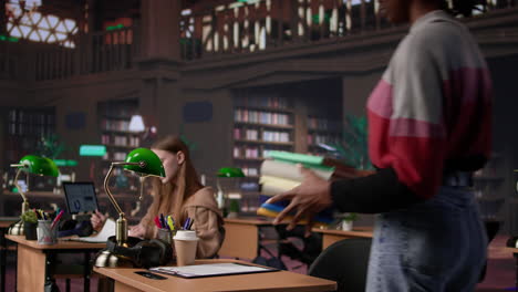 vertical video confident student gathers information and citations from reliable sources