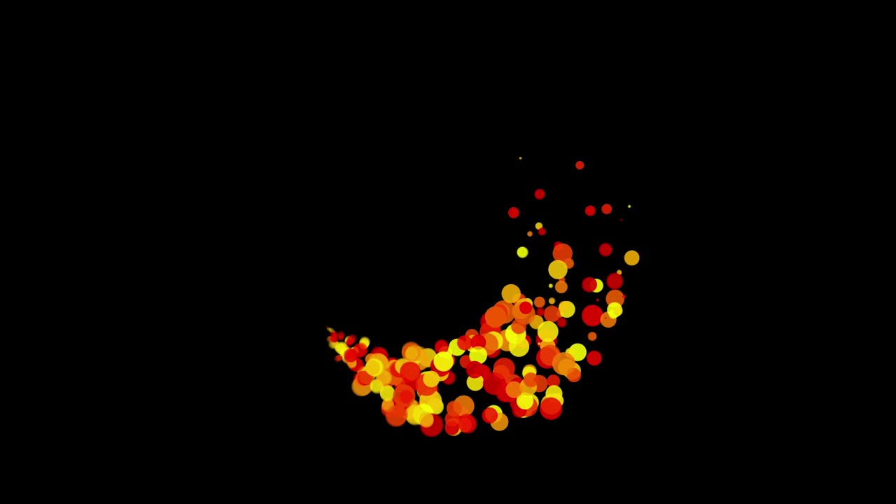 황금빛 반이는 색있는 원의 나선형 흔적은 검은색 배경에서 원으로 움직이고, 끊임없는 루프. 애니메이션. 휘어진 마법 혜성 리.