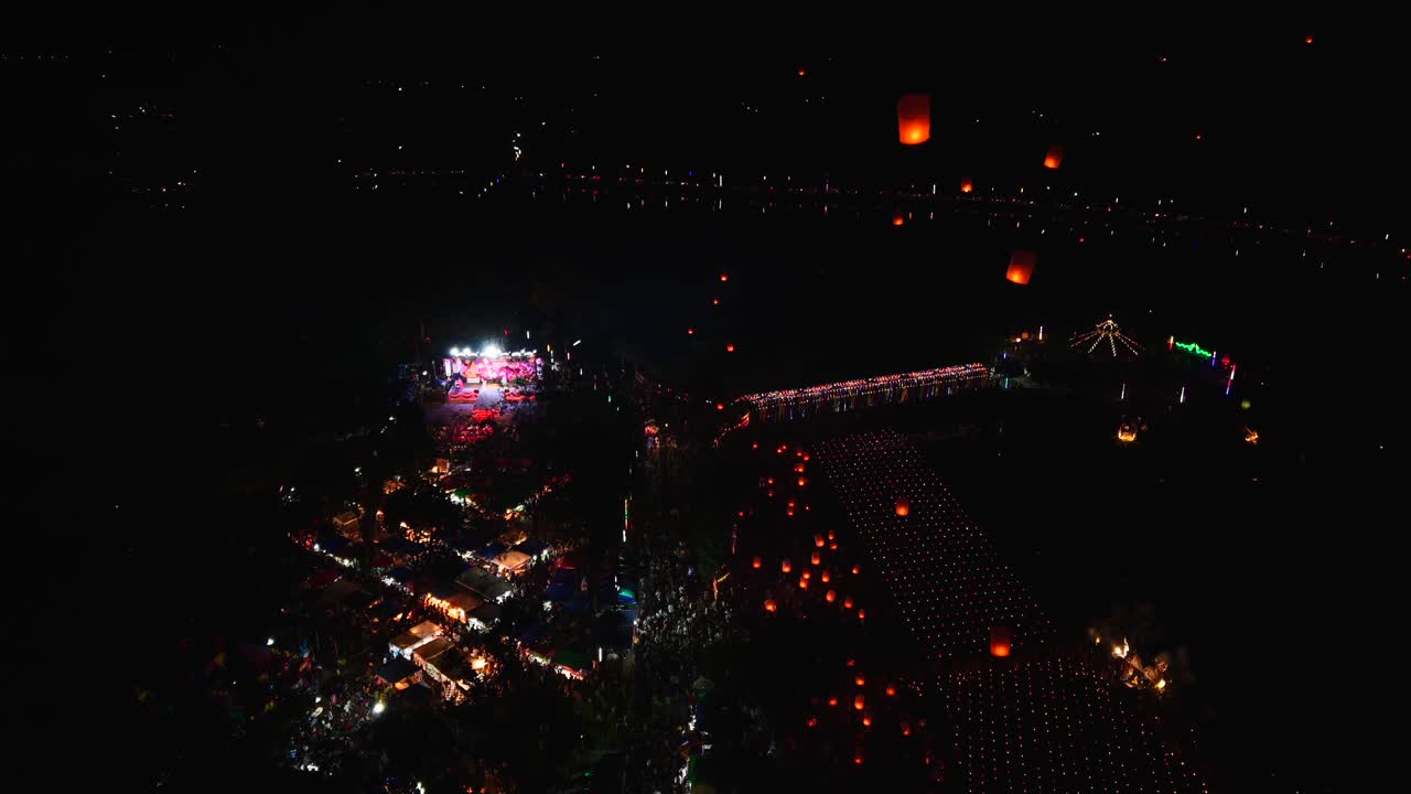 Night Festival Aerial View