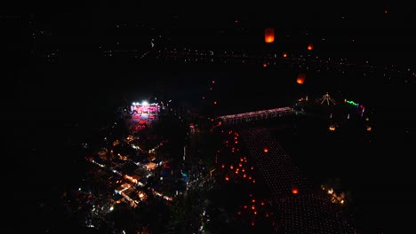 night festival aerial view