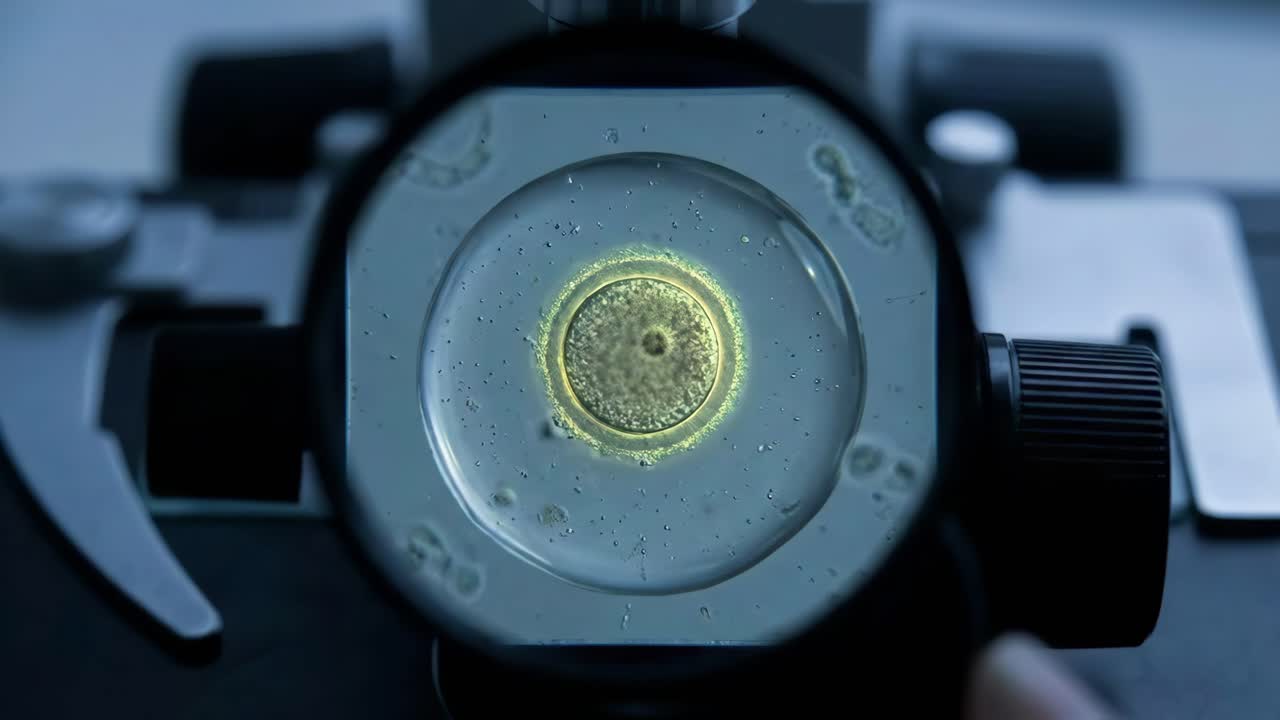 Microscopic View of Human Egg Cells