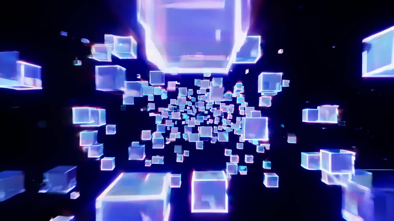 cubos brillantes abstractos