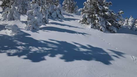 Drohnenansicht-Schneeflockenberg